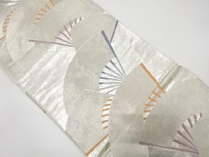 アンティーク　扇模様織り出し袋帯（着用可）